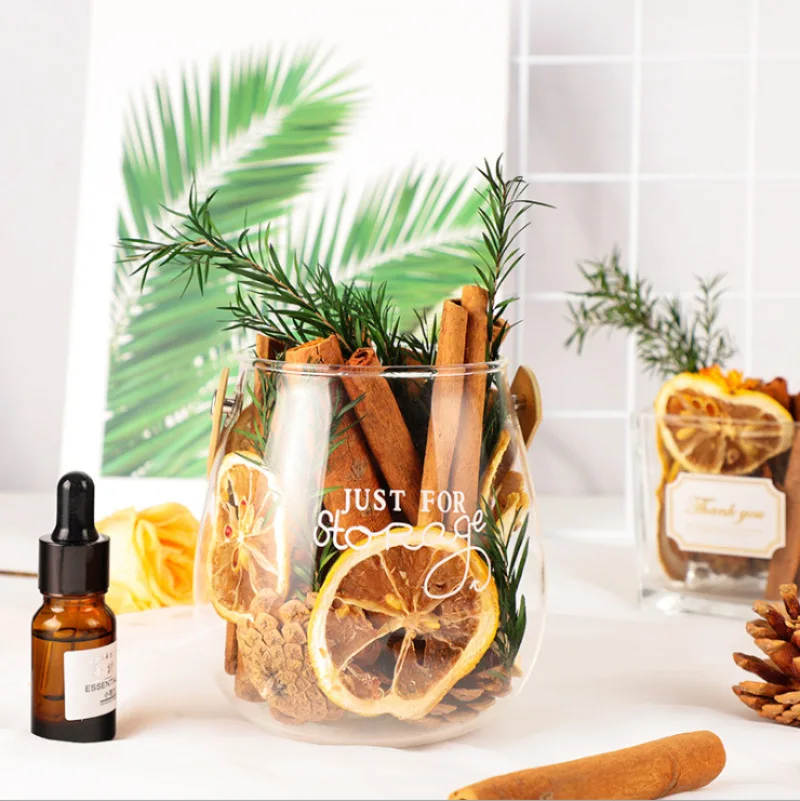 Handheld Air Purifier Diffuser Long-Lasting Lemon Cinnamon Aromatherapy Dried Flowers Ornaments Candle Fragrance