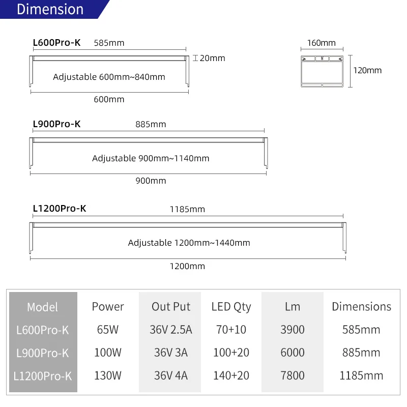 Newest Phoenix L900k WRGB full spectrum for 100cm freshwater planted tank aquariums light