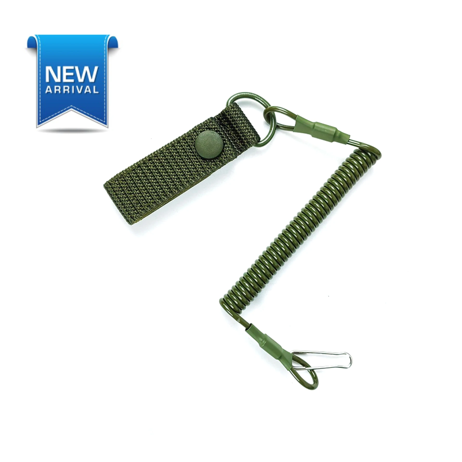 Tactical Anti-Lost Elastic Lanyard Spring Rope Safety Strap Gear Holders Rope