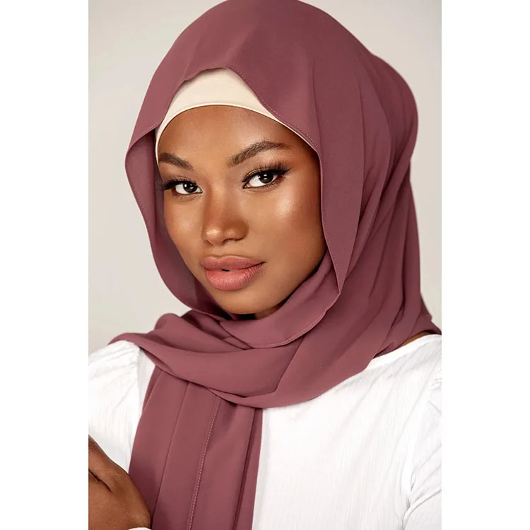 
Premium medina silk hijab soie de medine turkish muslim hijabs chiffon stretch shawls scarf for women 