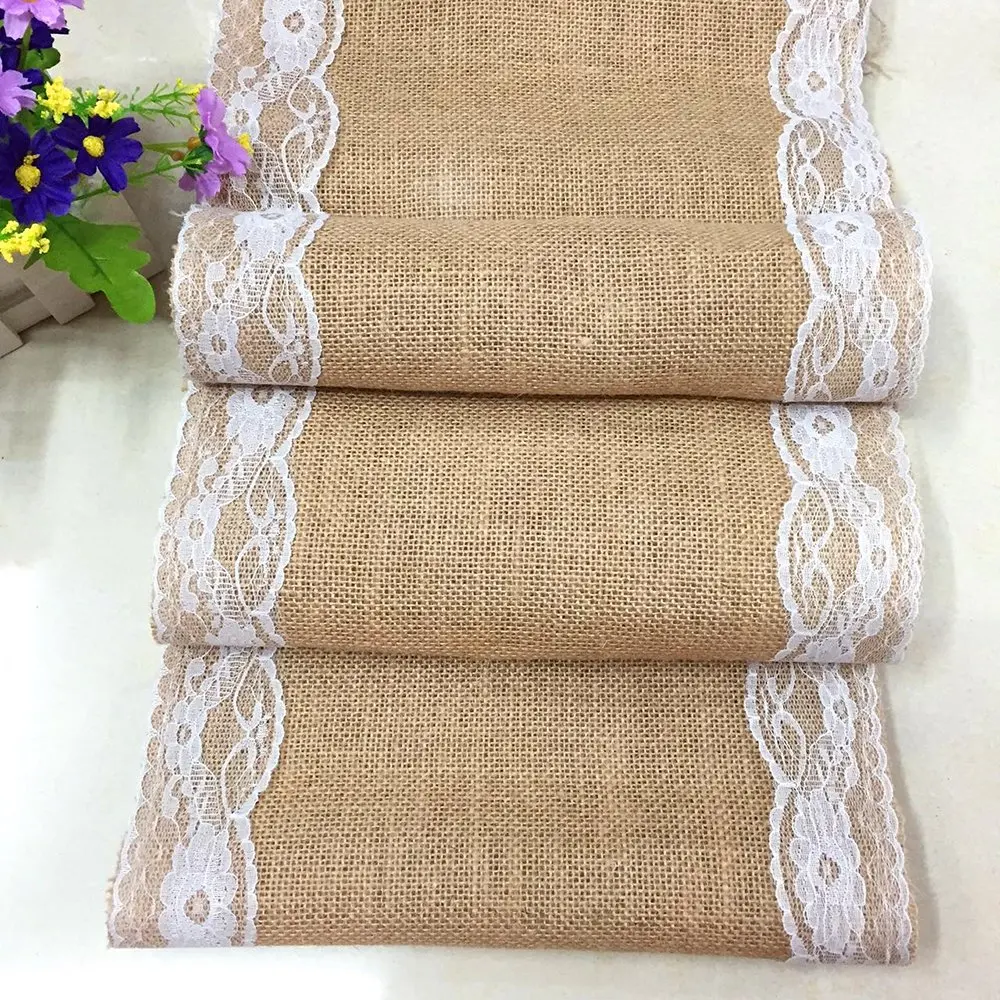 JIAHE, 30x275 см, винтажная деревенская Мешковина, кружевная Мешковина, скатерть из джута