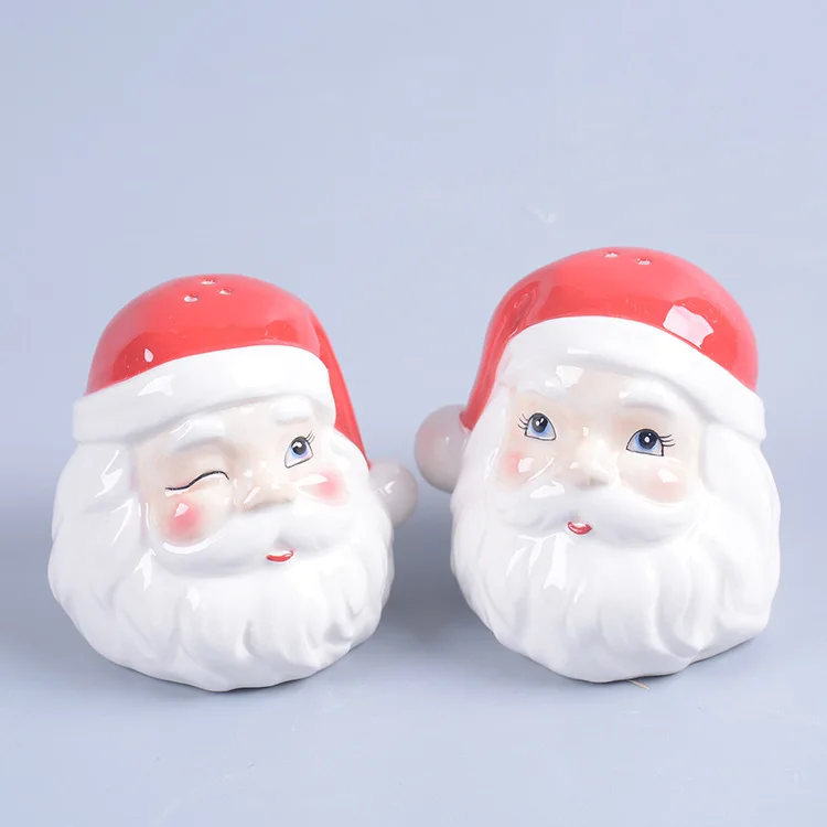 Ceramic Gingerbread Man Shaped Spice Jar Salt and Pepper Shaker Set