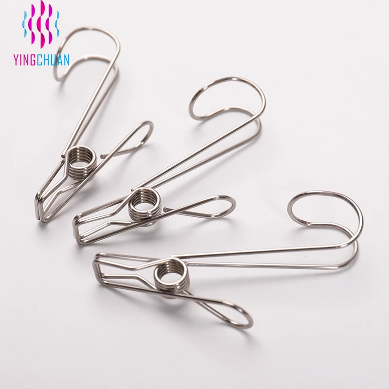 Wholesale Sale Stainless Steel Binder Clips Laundry Clothing Stainless Steel Pegs Shaped Clips