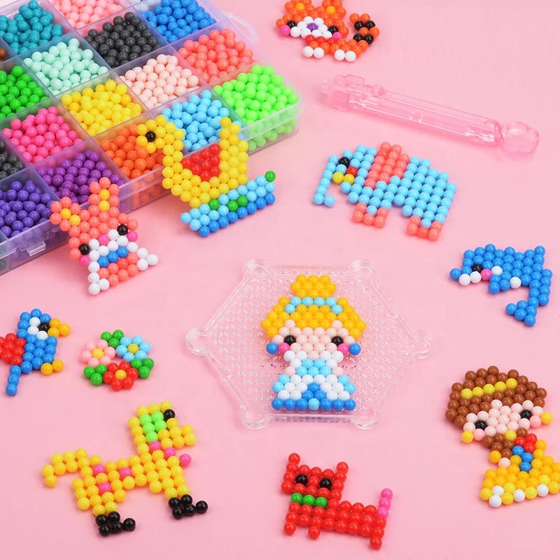 600PCS/PACK Mini Educational Toys 3D DIY Water Magic Beads Sticky Spray Crystal Beads Water PVA Fuse DIY Beads
