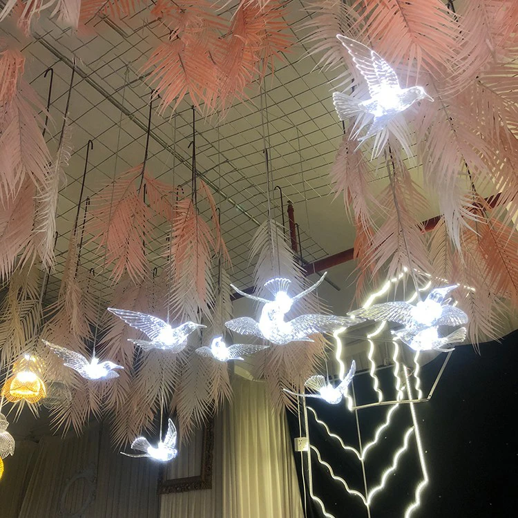 Украшения со светодиодной подсветкой Свадебная Подвесная лампа 10 светодиодный птица хрустальная люстра для окна Свадебные украшения