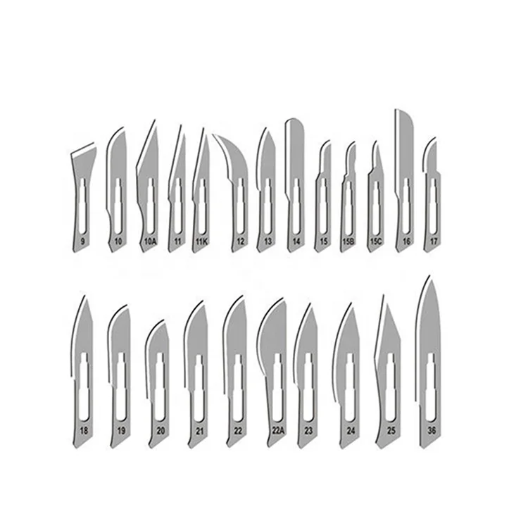 Medical Sterile Disposable Size 10 11 14 15 16 18 Surgical Carbon Steel Stainless Steel Blades