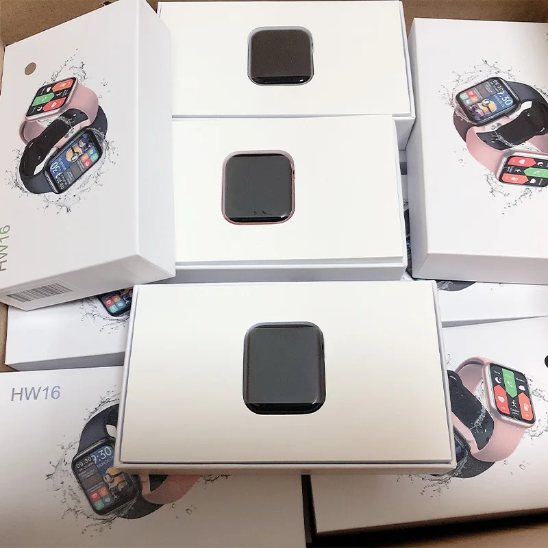 
2021 new Arrival hw16 smart watch series 6 iwo 13 big black Android Heart rate monitoring watch6 hw 16 smartwatch 