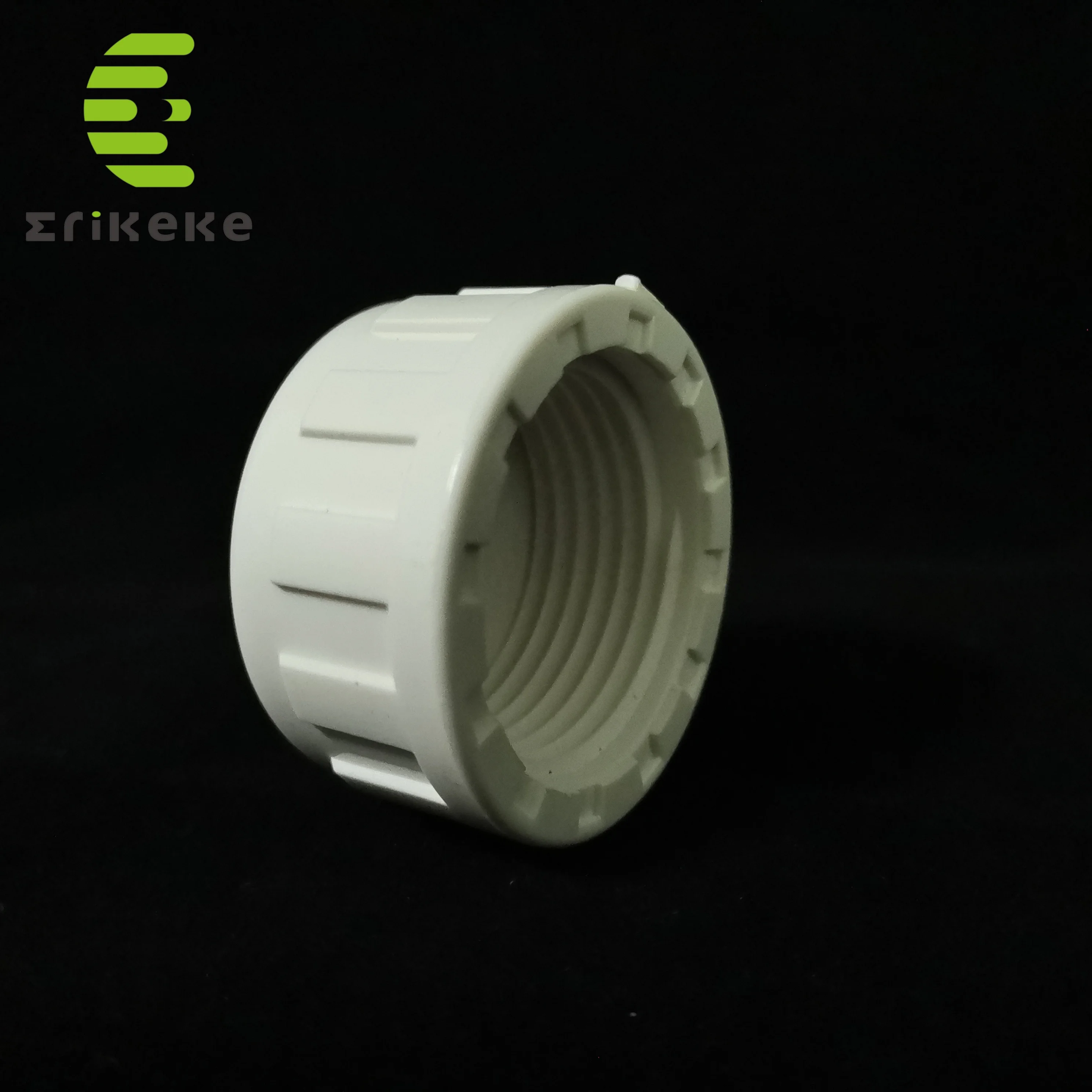 Cardboard packaging cylinder threaded plastic end caps for steel tube