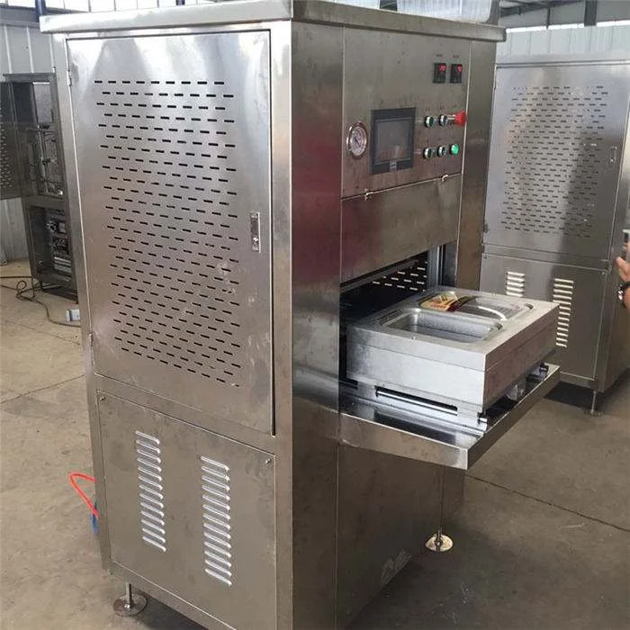 Modified Atmosphere Packaging Ready Meal Plastic Tray Heat Sealer with nitrogen filling with N2 Co2 O2 mixed gas filled