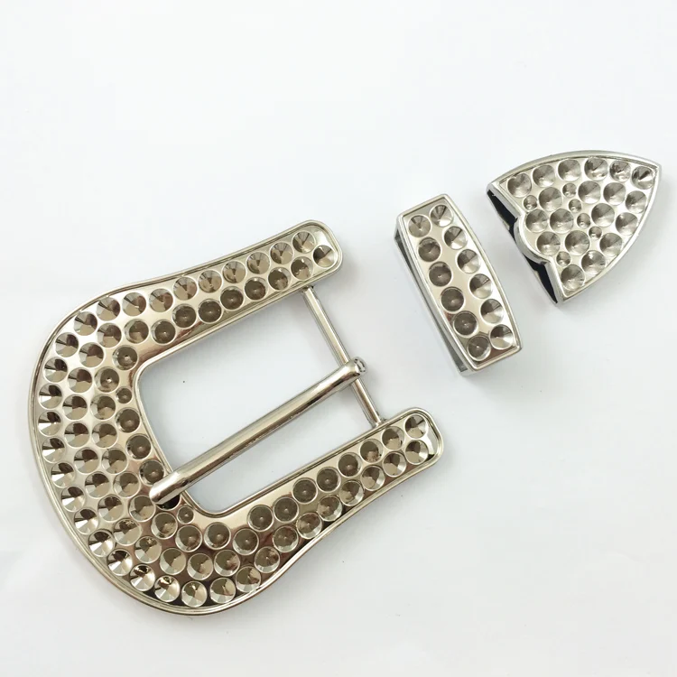 2024 Factory sale various widely 39mm 3 piece western rhinestone belt buckles set