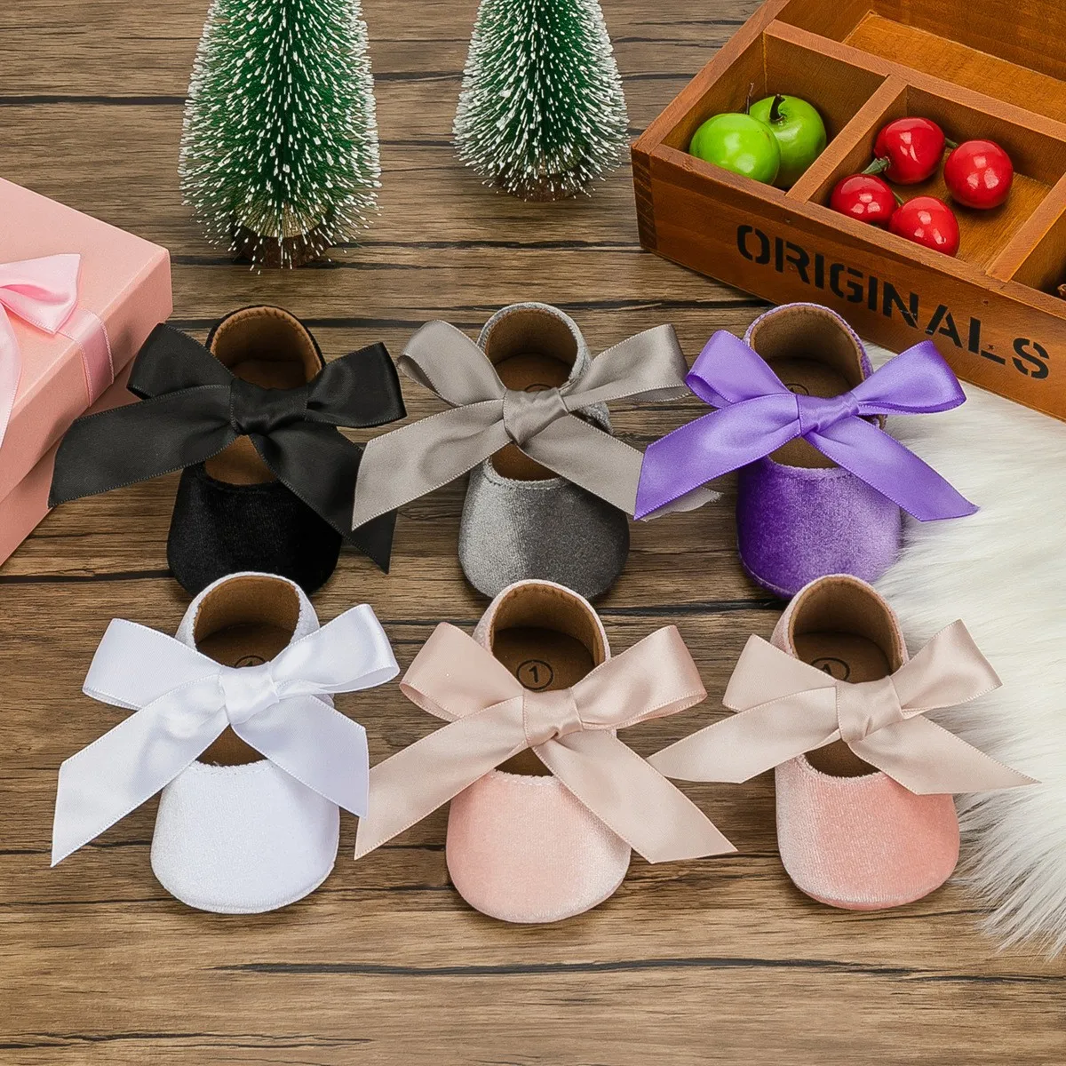 Sweet style girls solid color newborn shoes infants soft baby girls shoe