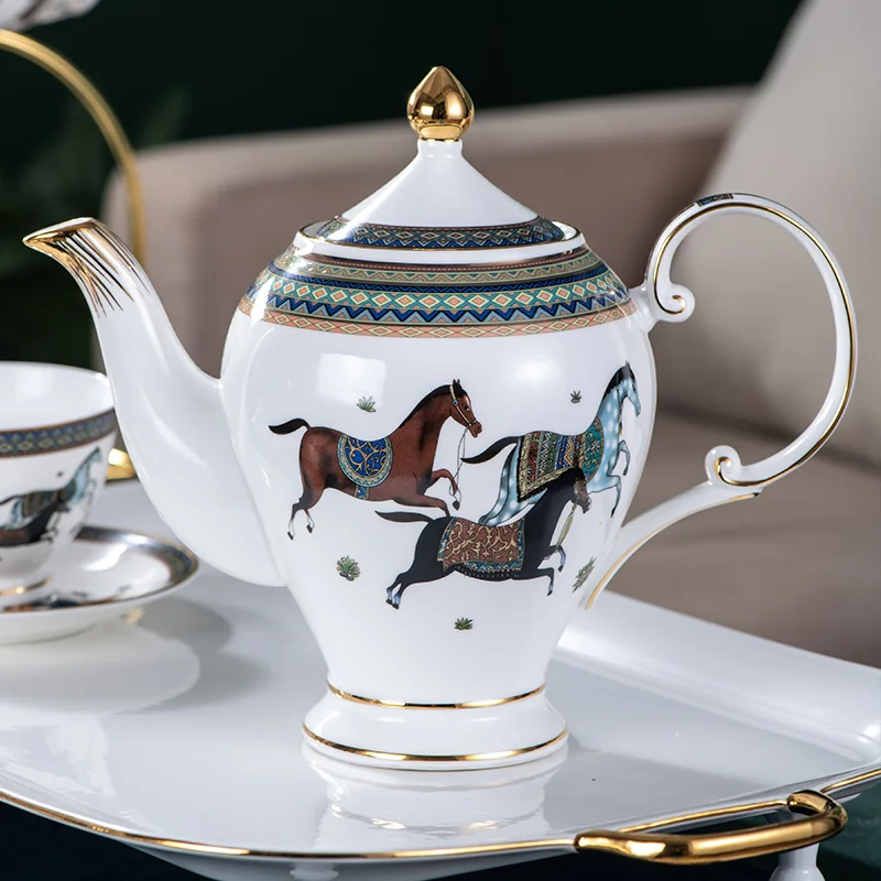 Bone China Coffee Cup Set Saucer Combination Luxury British Style Teatime Ceramic Flower Tea Cup Saucer For Hotel