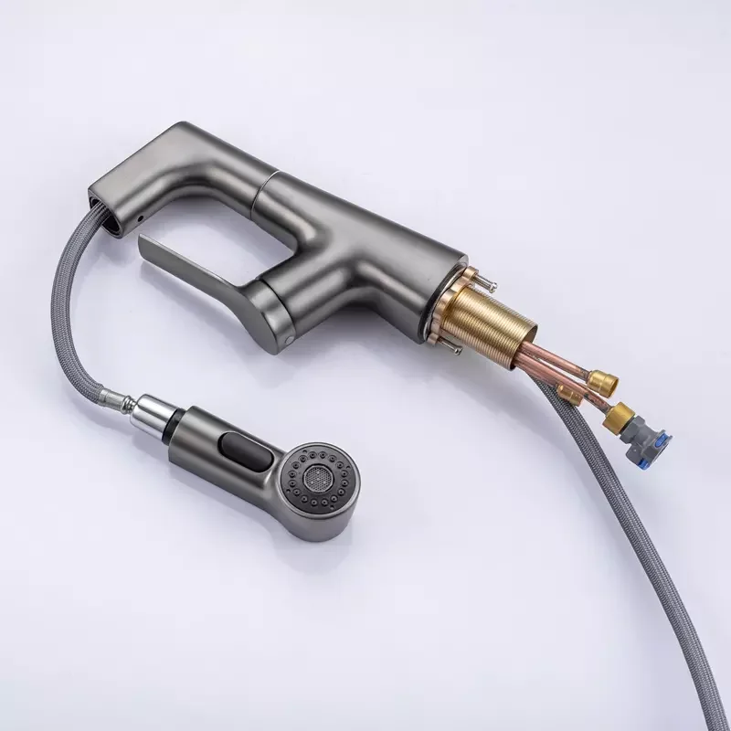 Single Handle 3360 degree rotating lift basin faucet Kitchen Faucet Lift Pull Out Bar Faucet for Bathroom basin, kitchen