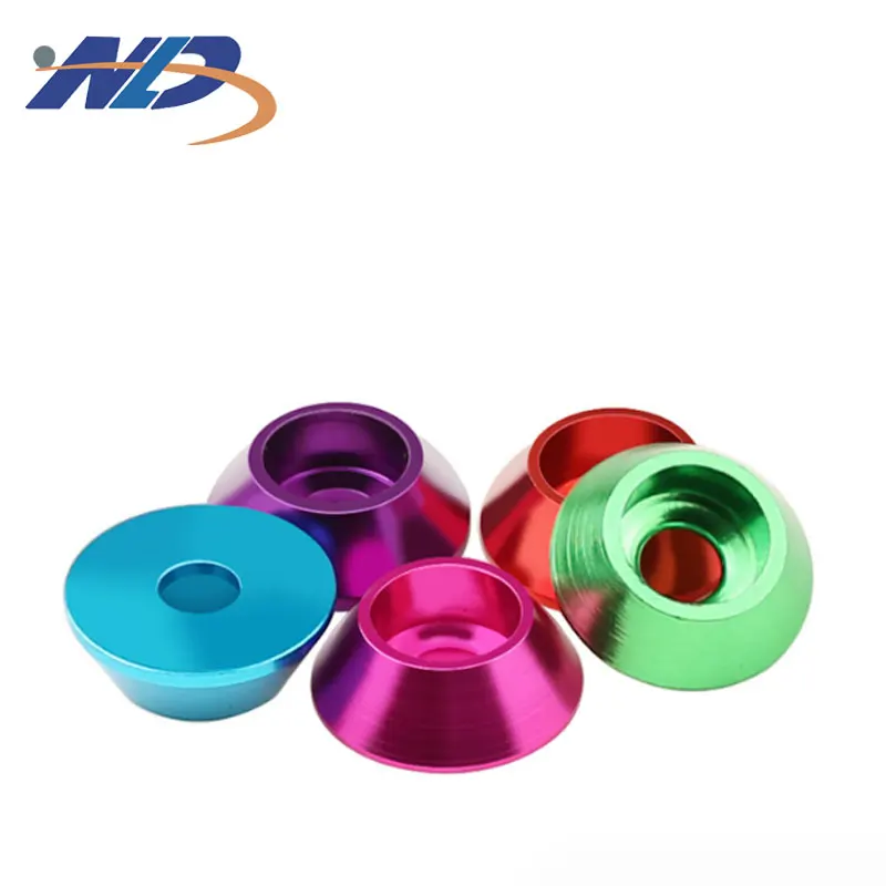 Custom aluminium alloy concave countersunk hole conical M6M8M10M12 bowl fish-eye gasket hollow washer