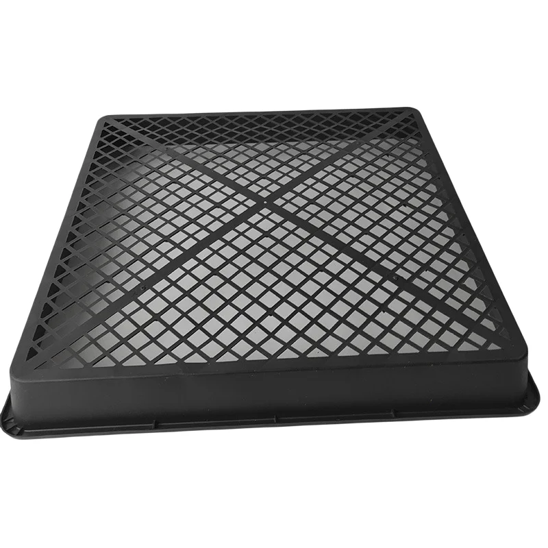 Manufacture Durable Black With Holes Vegetable Plant Seed Germination Growing Tray Seedling Trays Plastic Nursery Square Plastic