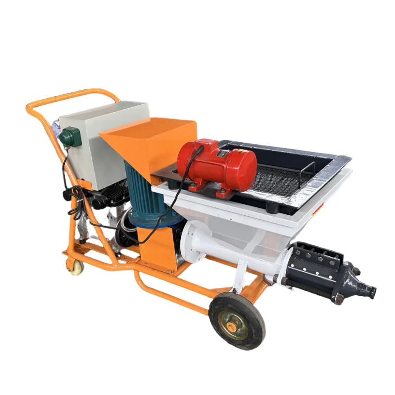 Ultra-Quiet Screw Type Mortar Spraying Machine New Condition Core Motor Component Interior Exterior Wall Plaster Factory Sales