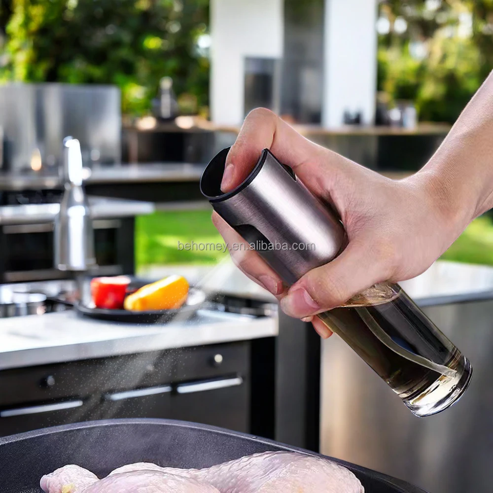 Распродажа стеклянная бутылка-распылитель 100 мл с дозатором для приготовления пищи на кухне и кемпинга оливкового масла продуктов питания