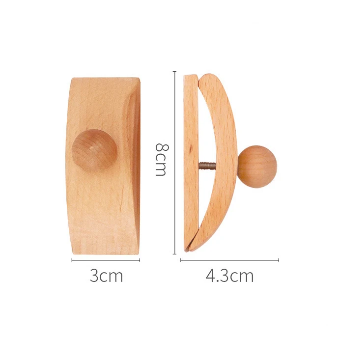 Natural Wooden Tapestry Hangers, Wooden Quilt Wall Hangers Clips with Self Adhesive and Screws