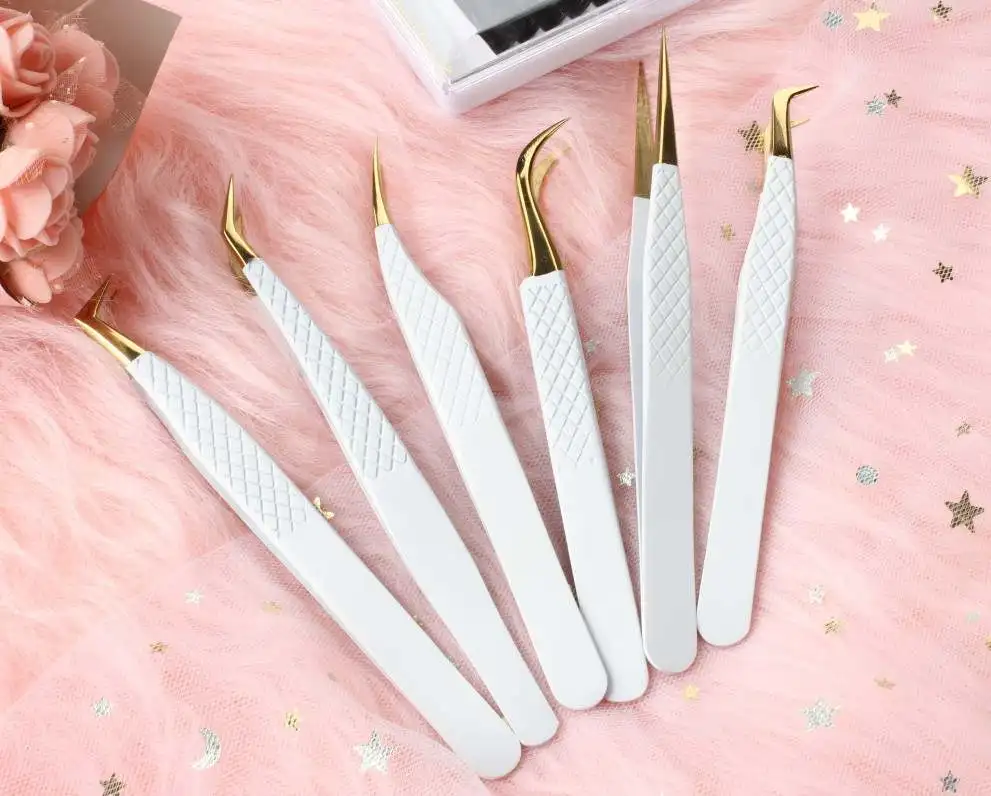 Wholesale Best Selling Volume Eyelash Tweezers High Quality Tweezer Case eyelashes extension tweezers
