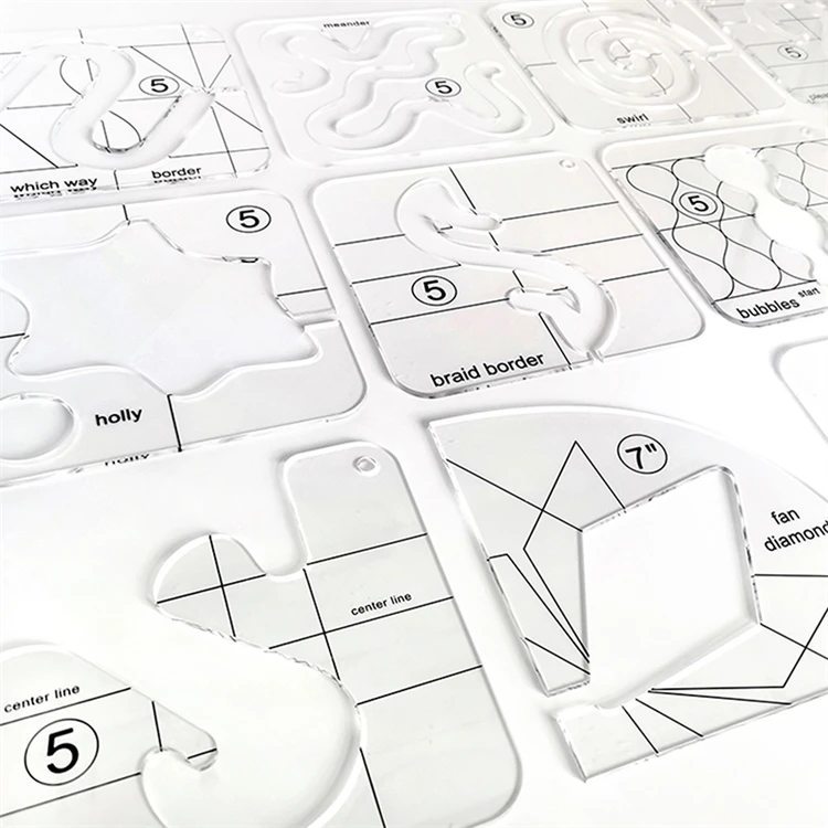 13 видов стилей пластиковые швейные разноцветная линейка быстро трафарет для рисования полые модель квилтинга инструменты измерения шаблон