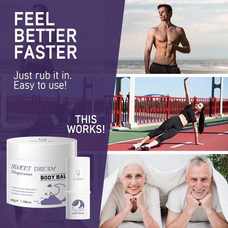 Qquaker Oem Good Night Lotion Magnesium  Sleep Cream Improve Sleep Calm Muscle With Pure Zechstein Magmesium Balm