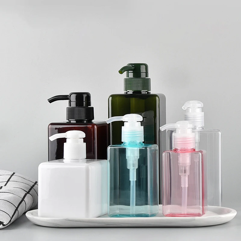 PETG 100ml 250ml Square Lotion Bottle Skin Care Shower Gel Bottle Empty Plastic Shampoo Bottle