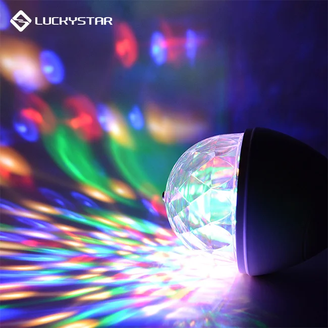 Decoration 3W full color rotating lamp lights perfect for parties led disco light  bulb