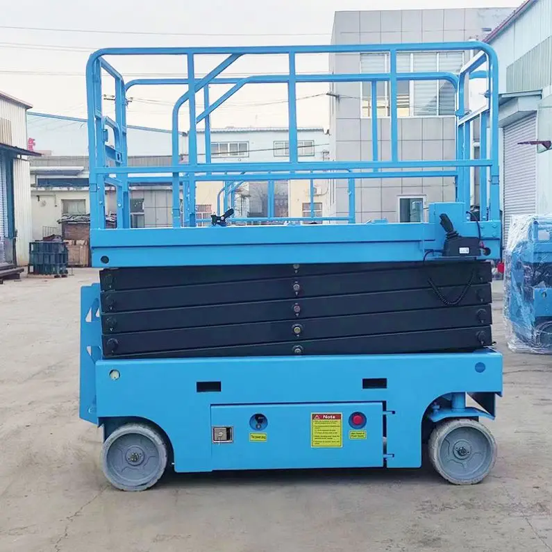 Electric Manlift Platform Mobile Scissor Lift For Warehouse Cleaning Window