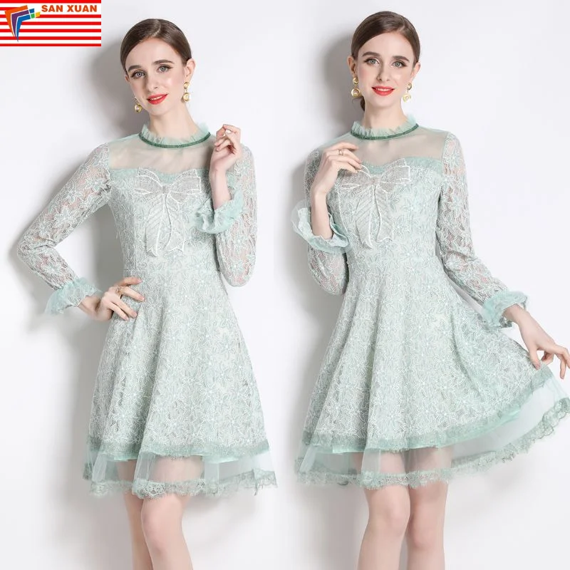 3623-78-new arrivals woman clothes wholesale vintage fashion apparel elegant lady floral american long Evening casual Dresses