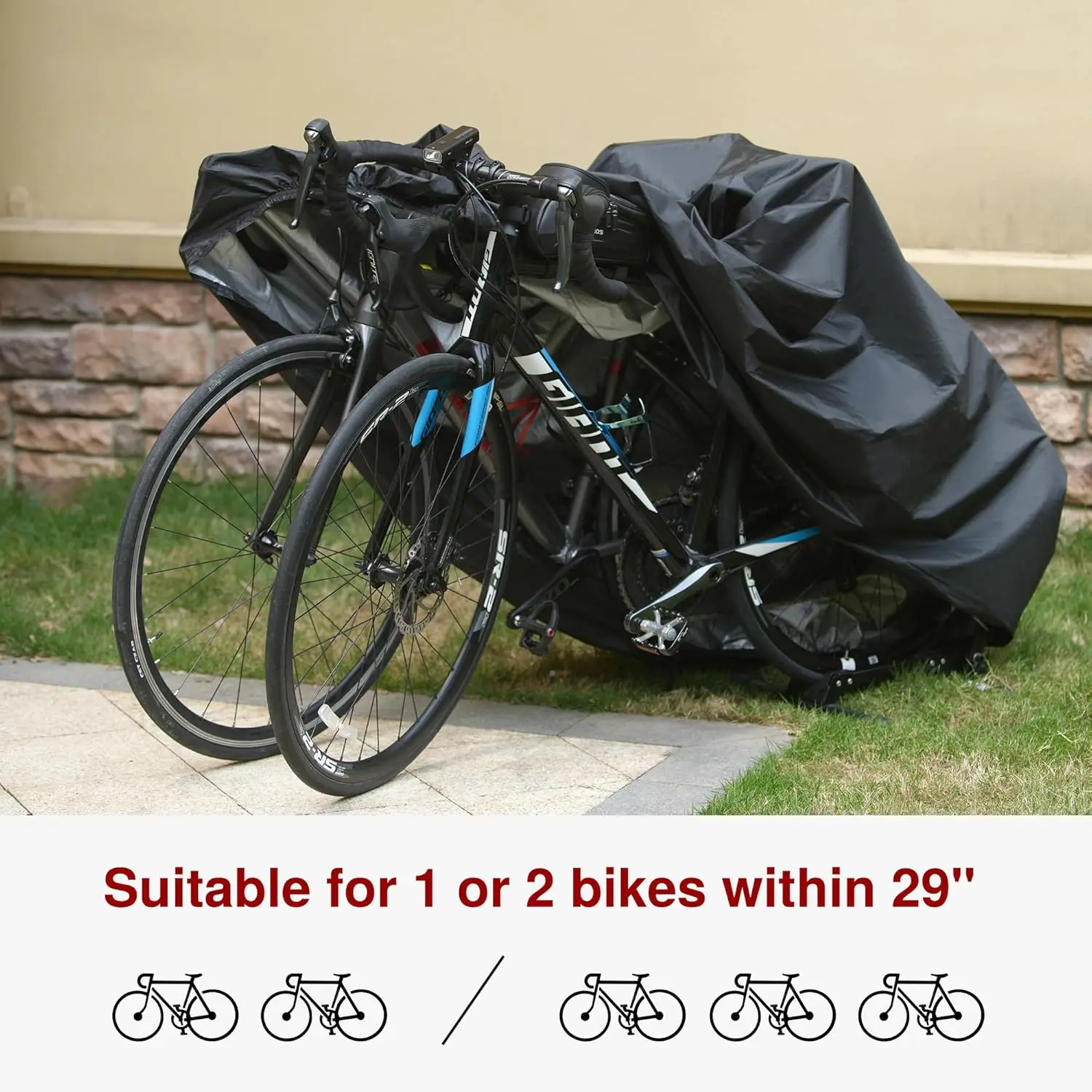 Custom Bike Cover Outdoor Waterproof Bicycle Covers Rain Sun UV Dust Wind Proof with Lock Hole for Mountain Road Electric Bike