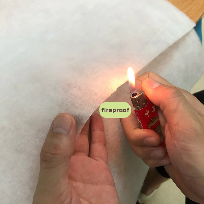 Breathable and Comfortable Pure Es Hot Air Cotton Filter Fabric for Mask