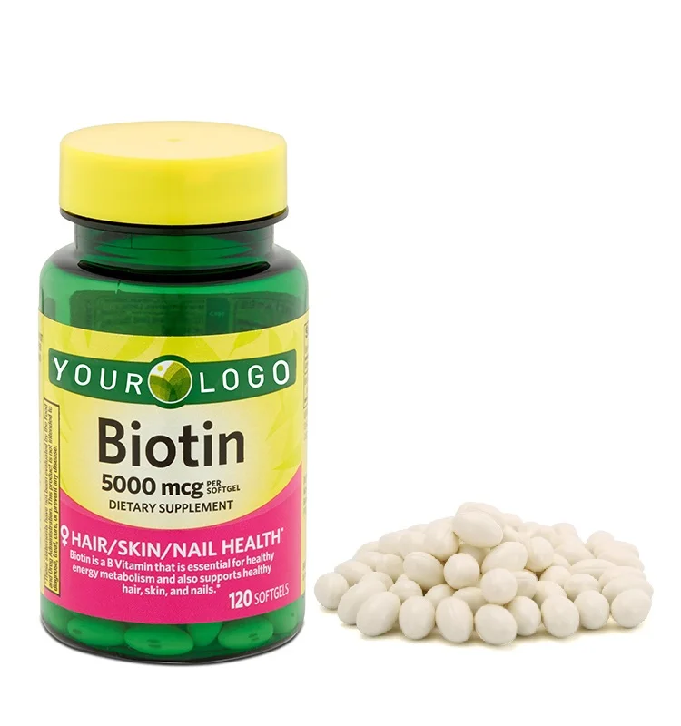 Premium biotin supplement biotin softgel capsules for hair nail and skin health