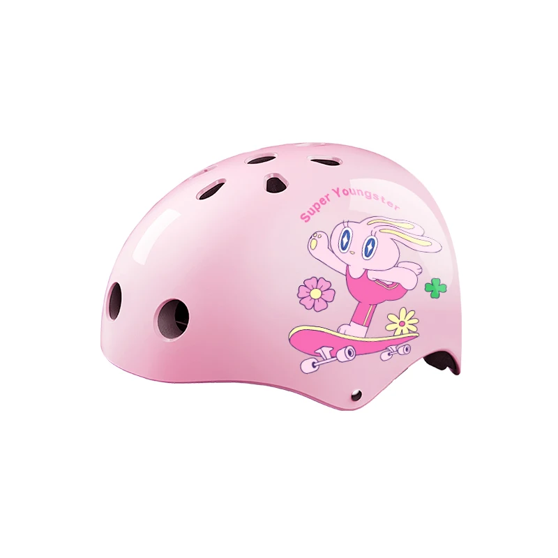 New arrival adjustable kids ABS helmet colorful cute pattern bike cycling scooter riding skating thicken inner helmet
