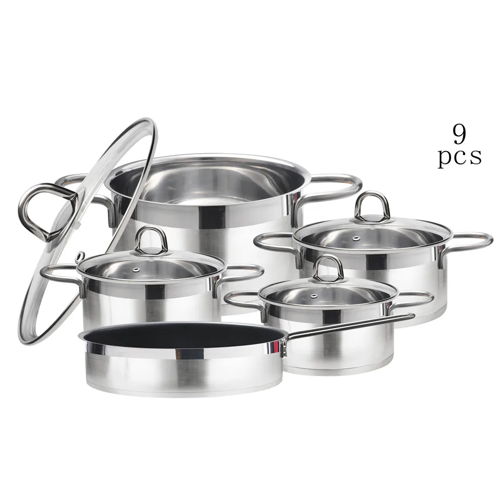 Kitchen cooking pot  Stainless Steel Pots Pans Emeril Chef Cooking Dining Silver