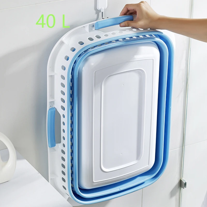 Складная корзина для белья 40л пластиковая корзина для белья складной органайзер складная корзина Органайзер