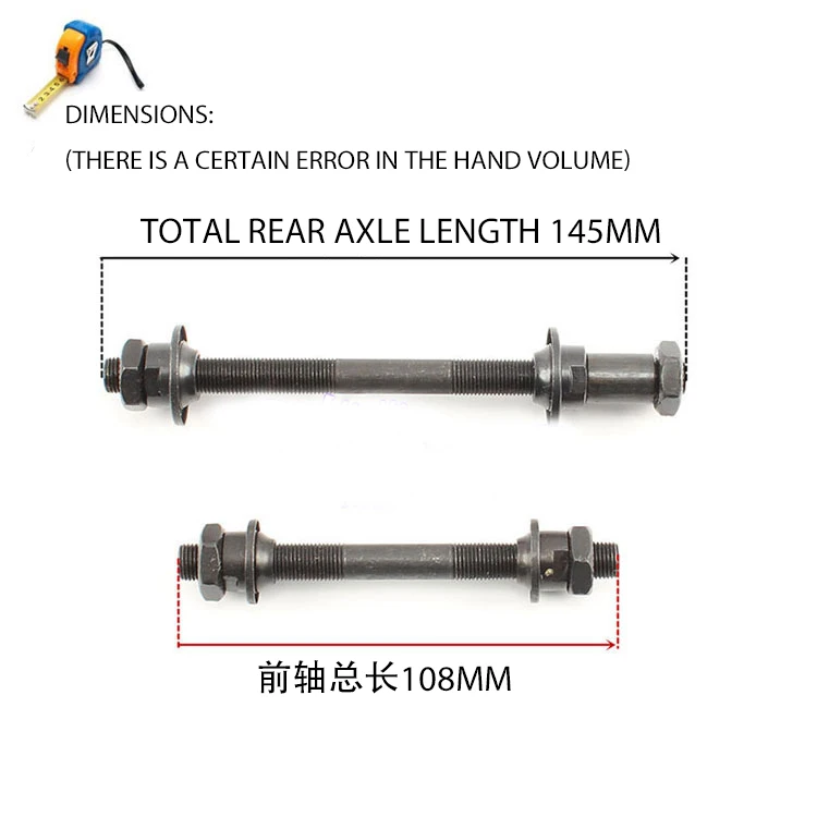  Mountain Bike Hub Shaft Hollow Quick Release Axles Front and