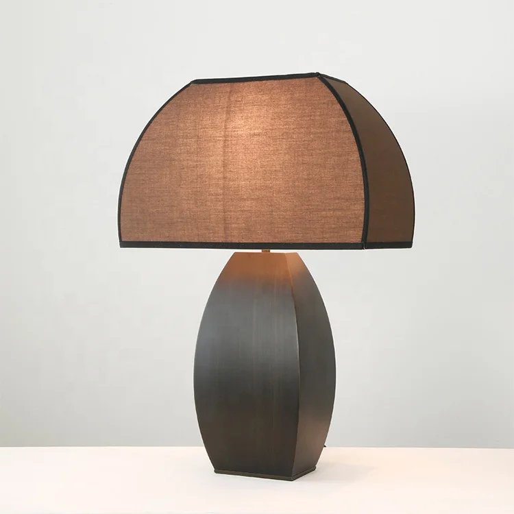 Modern nordic home decor dining bedroom study handmade fabric shade resin desk light led table lamp