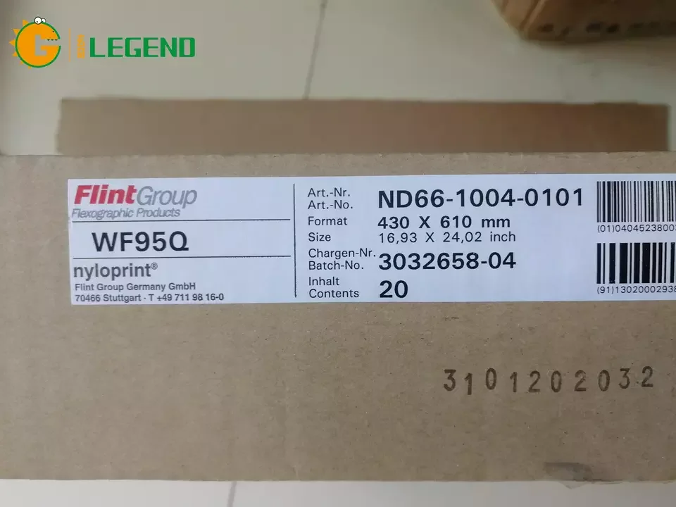 Флексографская печатная пластина WF95Q для красной воды Фотополимерная 0 95