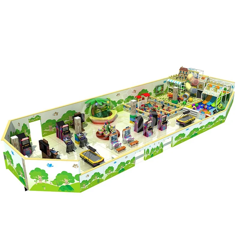 design shopping mall restaurants jungle theme kids electric game toys sand pit tube slide full set soft play equipment canada