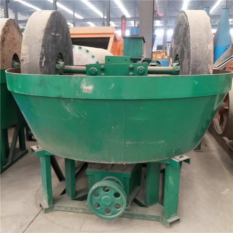 New Construction Wet Pan Mill Machine Gold Extraction Grinding Mill Core Components Engine Motor Bearing Gearbox Mining