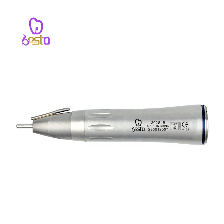 BESTO Dental 1:1 Fiber Optic Straight Handpiece Low Speed Handpiece Contra Angle with Water Tube Dentistry Instrument