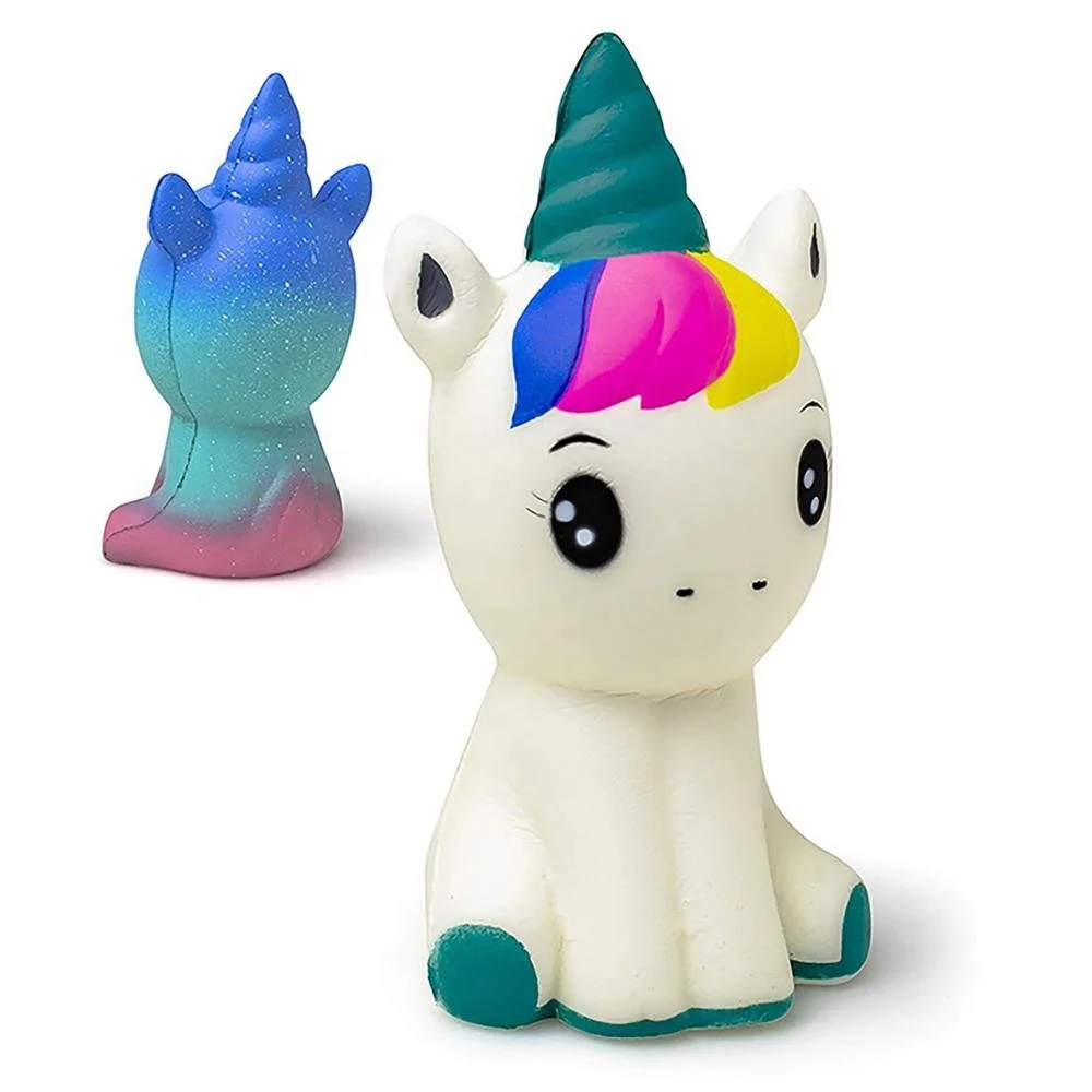 
New design trend binaural unicorn toys slow rising pu foam jumbo squishies animals unicorn squishy toy 