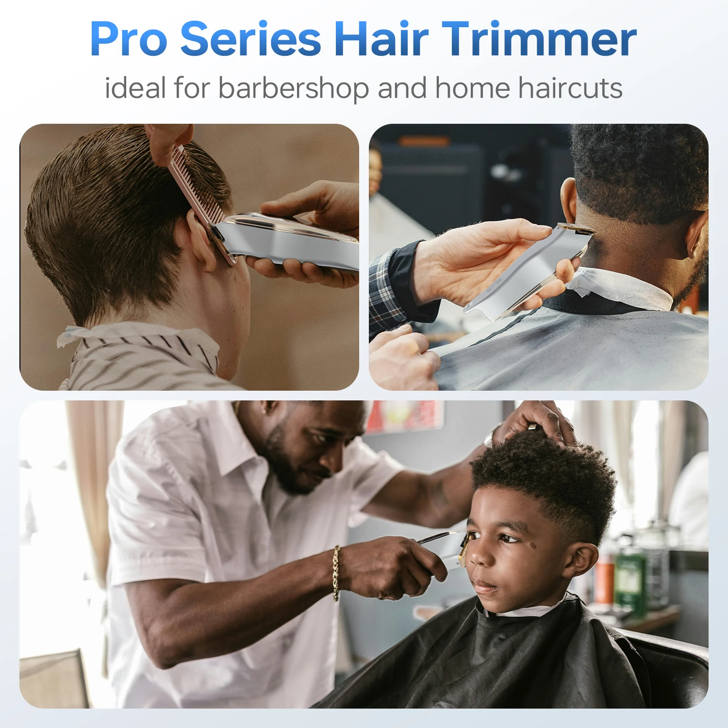 JAMAKY Hot Sale OEM USB Rechargeable Wireless Electric Machine Hair Clipper for Men Professional Barber Cordless Hair Trimmers