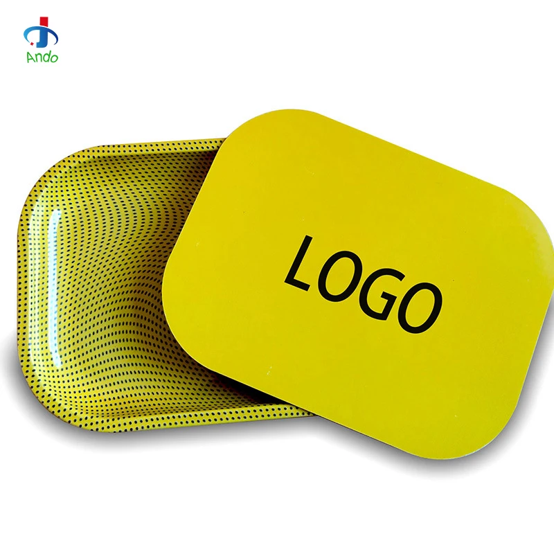 Herb Rolling Tray Set Wholesale, Custom Logo Blank Smoking Tray With Lid, Small Clear Cigar Weed Rolling Tray