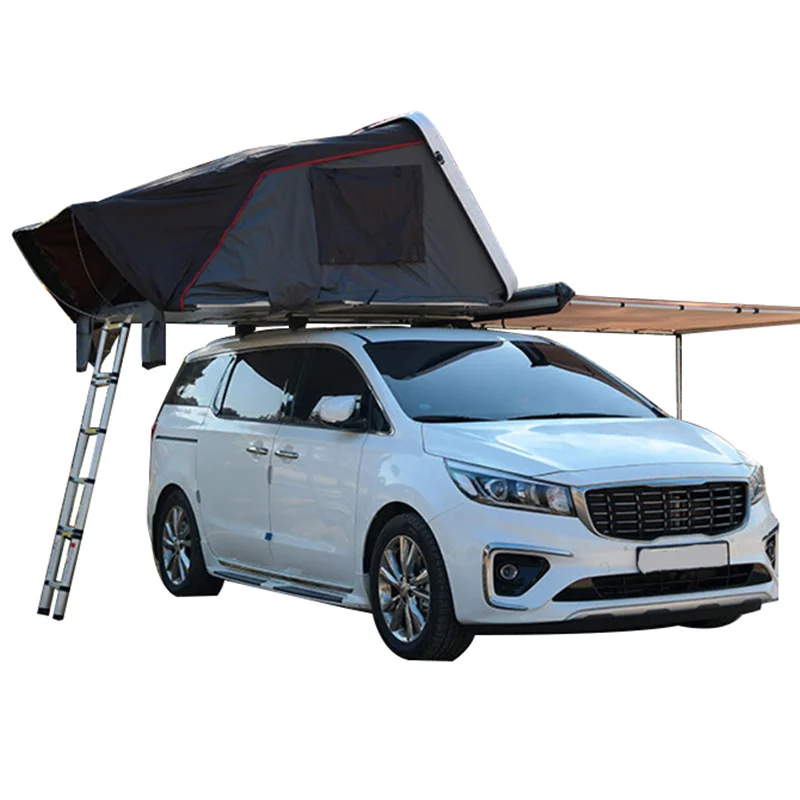 China Manufacture Trailer 4*4 Outdoor Camping Hard Shell Rooftop Tent With Telescopic Ladder