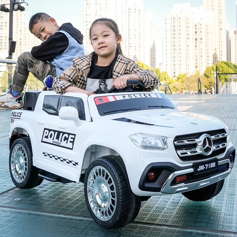 12v electric ride-on cars friction toy vehicle 4x4 kids ride on police car