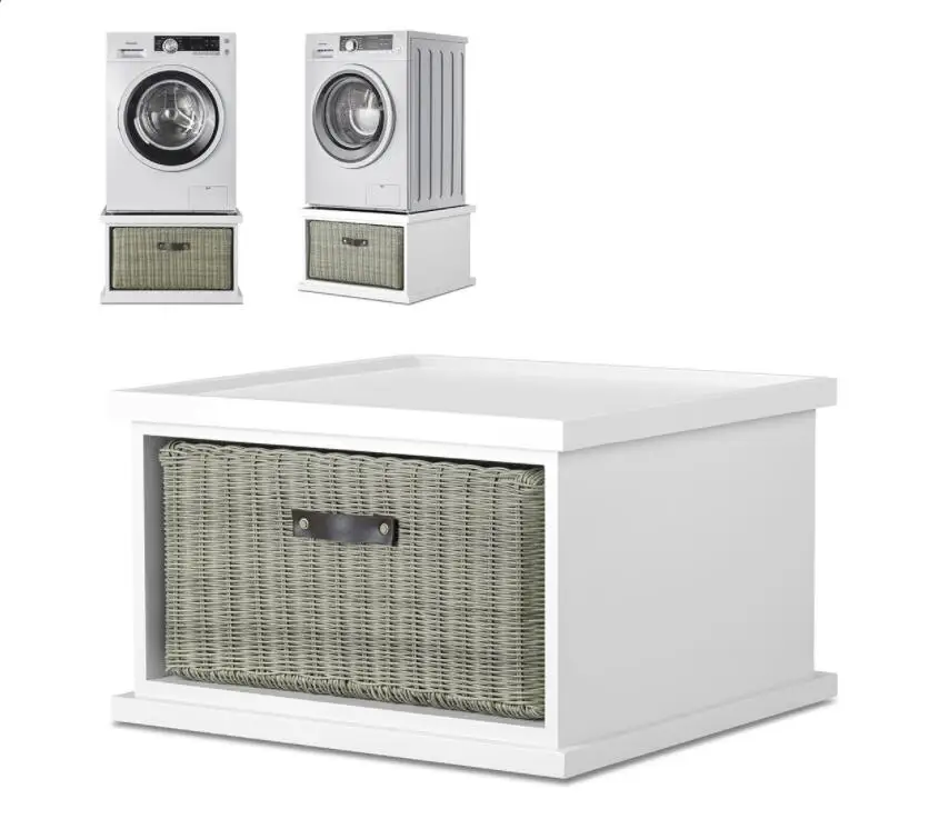 Washing Machine Stand Storage Dryer Pedestal wood pedestal display stand With Drawer