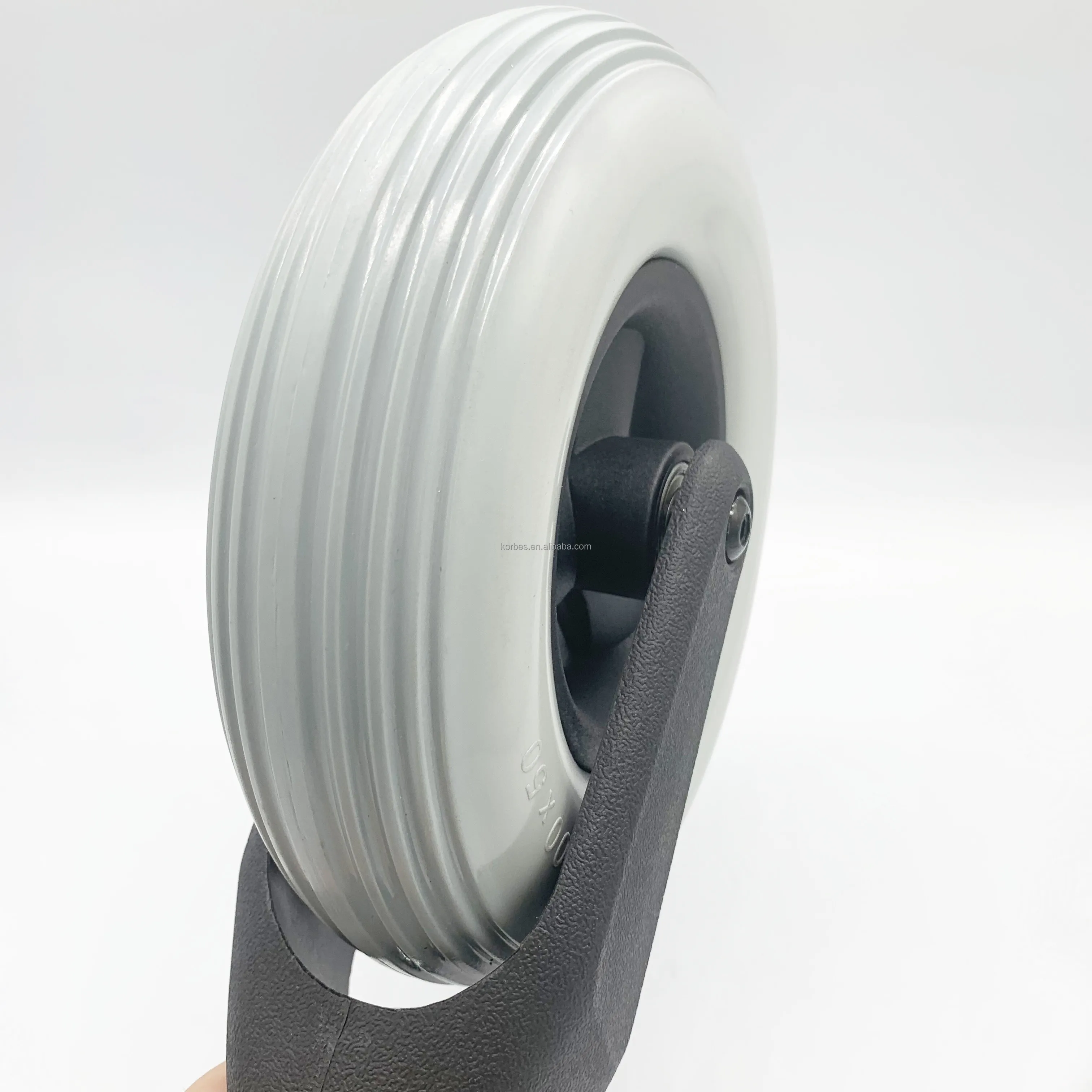 8 inch ANTI-SKID Stroller Wheel Plastic PU foam Wheel Wheelchair Front Rear Wheel