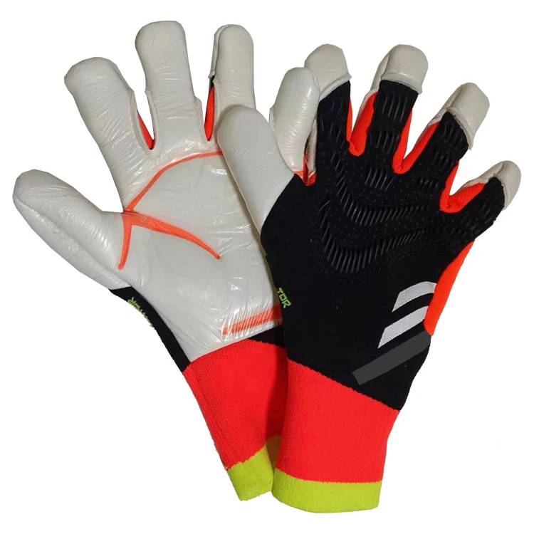 Wholesale Professional High Quality Breathable Rubber Sports Gloves for Football Goalkeepers Custom Logo Design