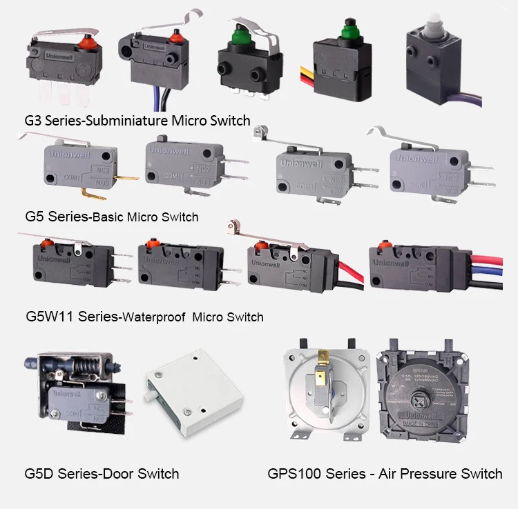 Unionwell Hot selling  Mini Micro Limit Switch for home appliance  G5T16 Series